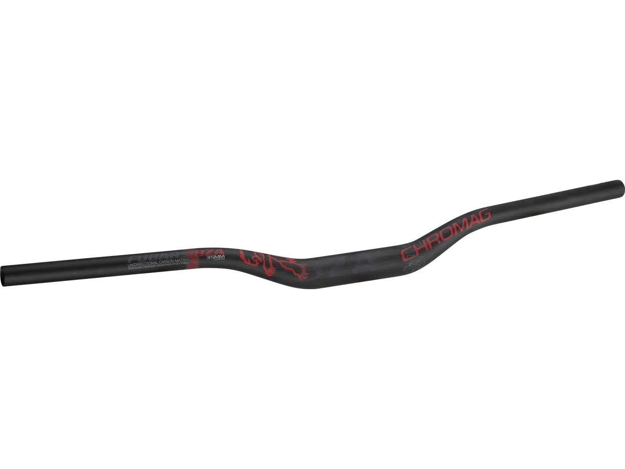 Chromag BZA 35 35 mm Carbon Riser Lenker, Schwarz, 800mm 9° Chromag BZA 35 35 mm Carbon Riser Lenker, Schwarz, 800mm 9°