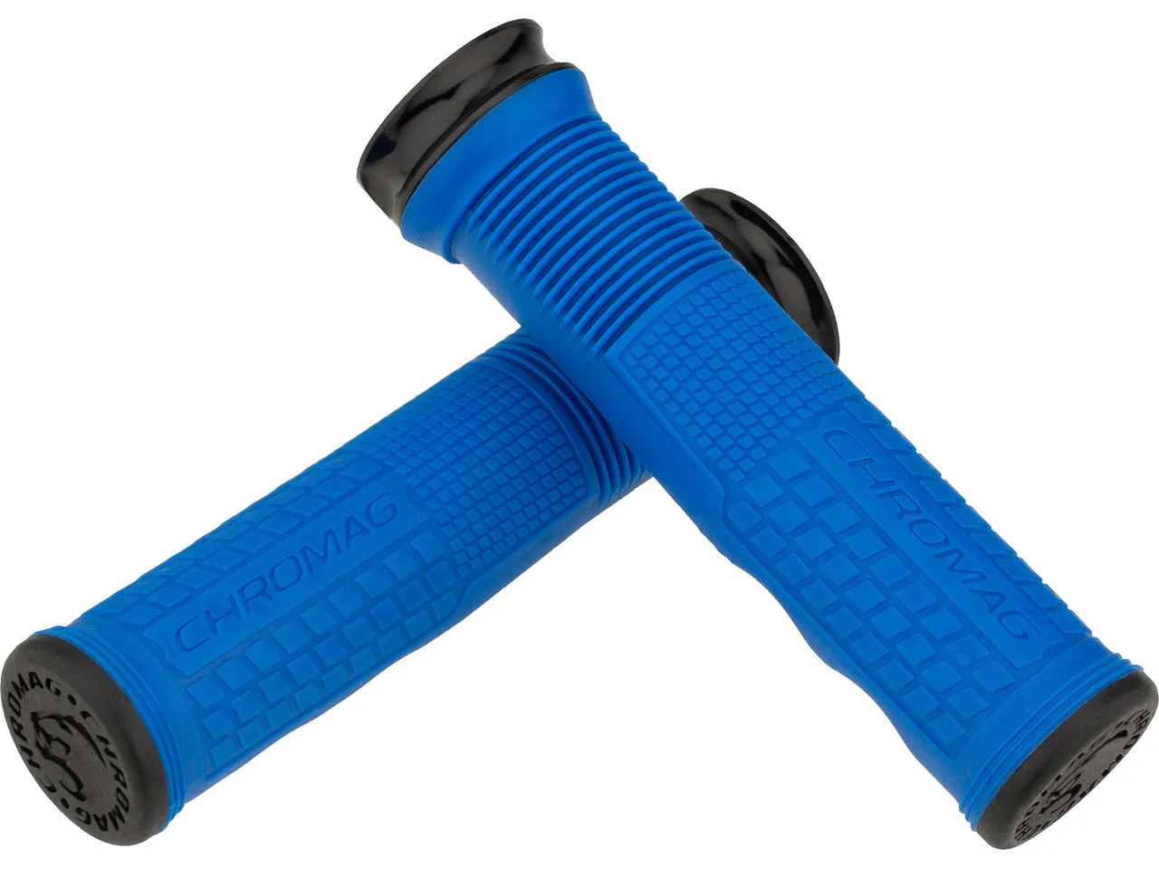 Chromag Format Lock On Lenkergriffe, Blue, 133mm Chromag Format Lock On Lenkergriffe, Blue, 133mm