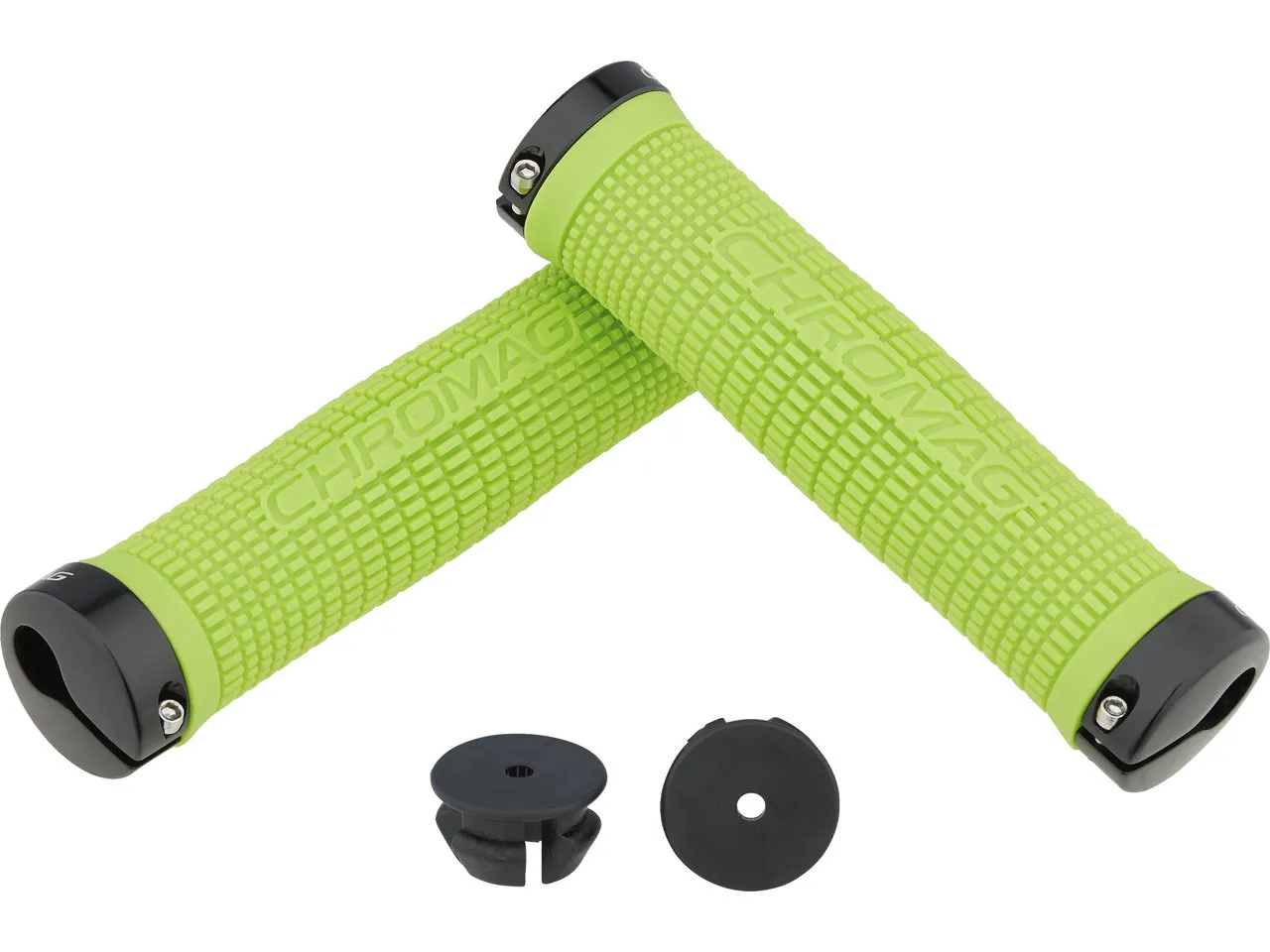 Chromag Squarewave Lock On Lenkergriffe, Tight green, 142mm Chromag Squarewave Lock On Lenkergriffe, Tight green, 142mm