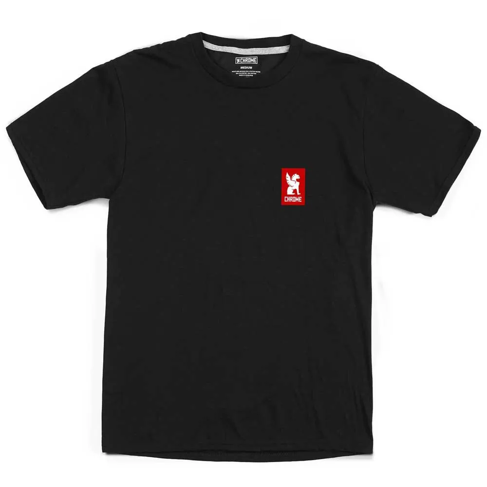 Chrome Vertical Red Logo Kurzarm-t-shirt Chrome Vertical Red Logo Kurzarm-t-shirt