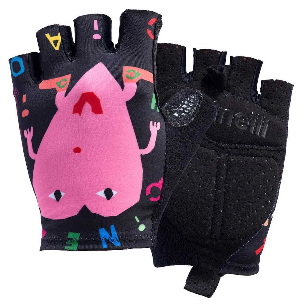 Cinelli Best Friends Kurze Handschuhe, Black / colorful Cinelli Best Friends Kurze Handschuhe, Black / colorful