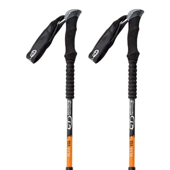 Climbing Technology Alta Via Stöcke, Black / orange, 66-135cm Climbing Technology Alta Via Stöcke, Black / orange, 66-135cm