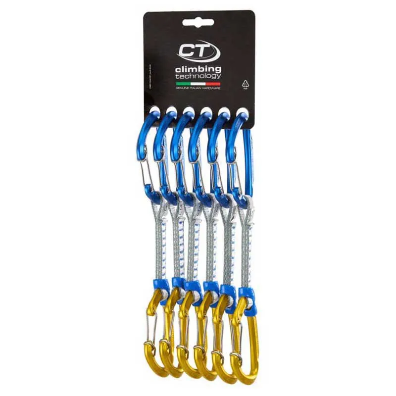 Climbing Technology Berry W 11 Mm Expressschlinge 6 Einheiten, Blue / ochre, 12cm Climbing Technology Berry W 11 Mm Expressschlinge 6 Einheiten, Blue / ochre, 12cm