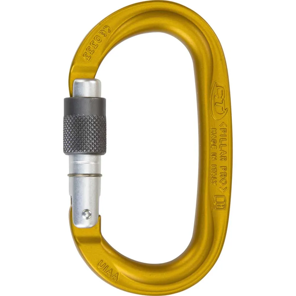Climbing Technology Pillar Pro Sg Karabinerhaken, Yellow, One Size Climbing Technology Pillar Pro Sg Karabinerhaken, Yellow, One Size
