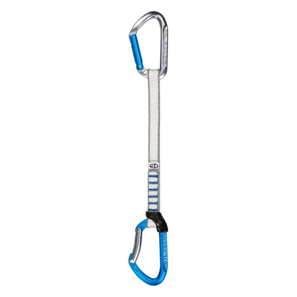 Climbing Technology Salto Set Ny Expressschlinge, Titanium / electric blue, 12cm Climbing Technology Salto Set Ny Expressschlinge, Titanium / electric blue, 12cm