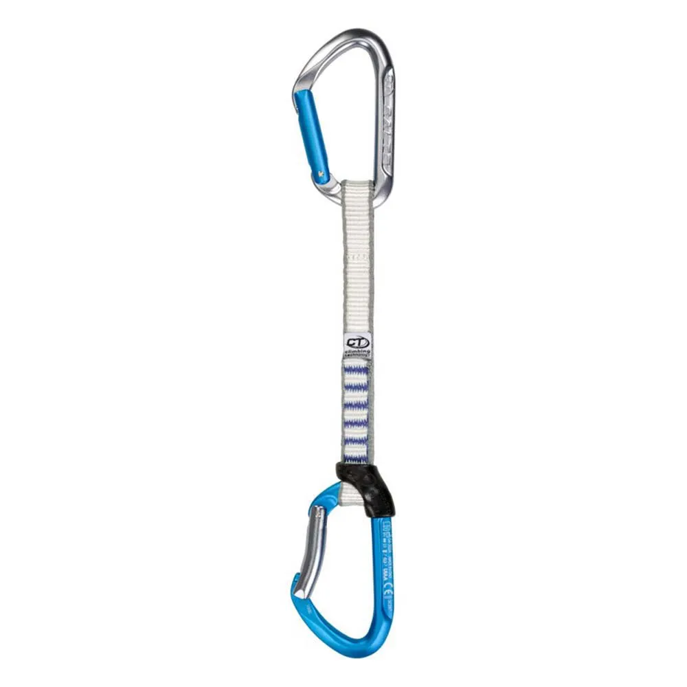 Climbing Technology Salto Set Ny Expressschlinge, Titanium / electric blue, 12cm Climbing Technology Salto Set Ny Expressschlinge, Titanium / electric blue, 12cm