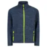 Blue melange / limegreen