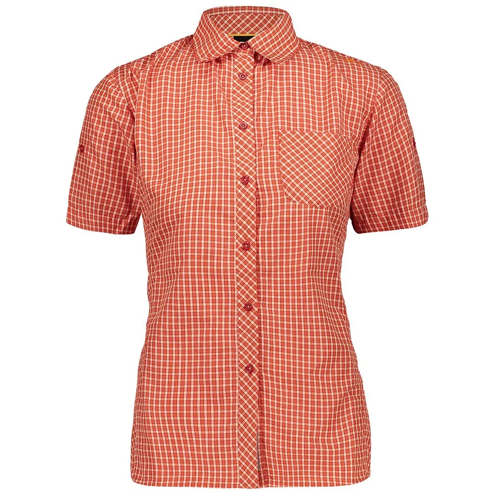 CMP 30t9476 Kurzarmhemd, Scarlet / white