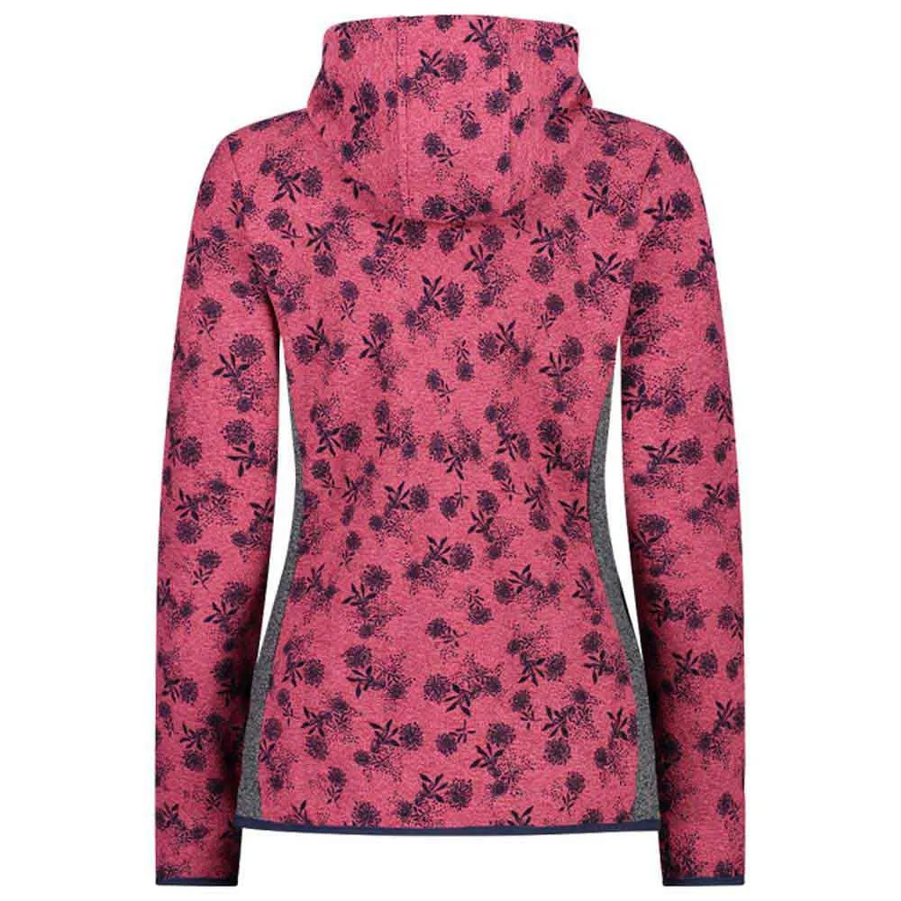 CMP 31h1646 Fix Hood Fleece Mit Durchgehendem Reißverschluss, Sangria / b.blue