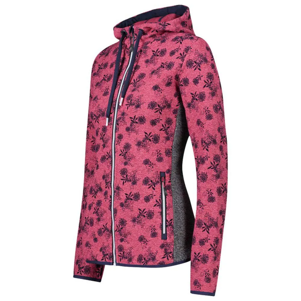 CMP 31h1646 Fix Hood Fleece Mit Durchgehendem Reißverschluss, Sangria / b.blue