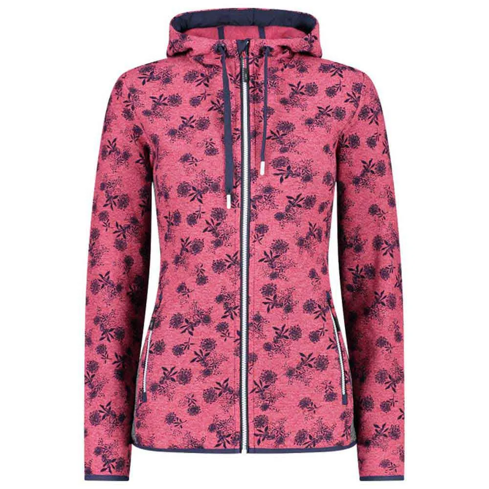 CMP 31h1646 Fix Hood Fleece Mit Durchgehendem Reißverschluss, Sangria / b.blue