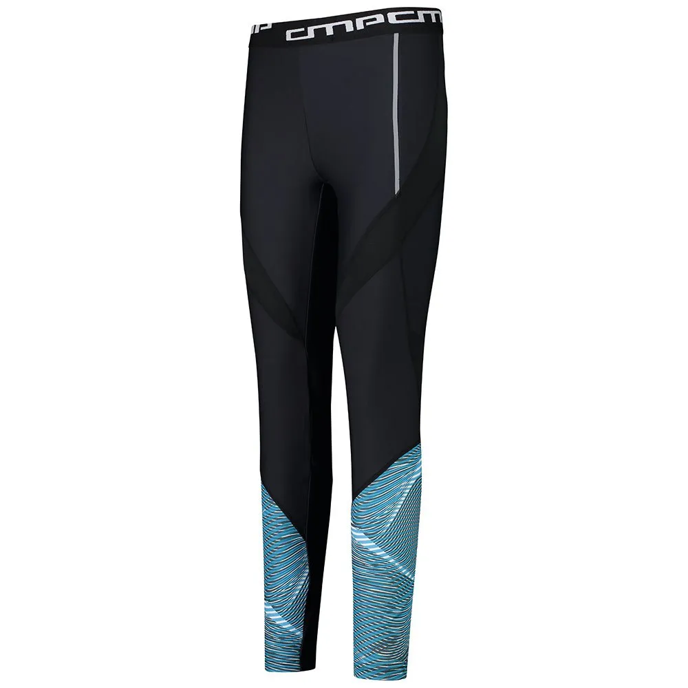 CMP 31t2486 Leggings, Black / azzurro CMP 31t2486 Leggings, Black / azzurro