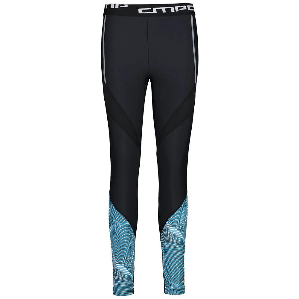 CMP 31t2486 Leggings, Black / azzurro CMP 31t2486 Leggings, Black / azzurro