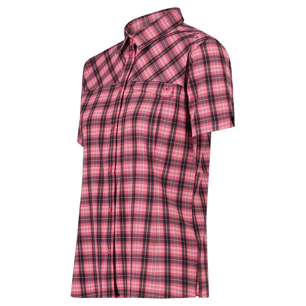 CMP 33s8486 Kurzarmhemd, Pink fluo / plum / antracite