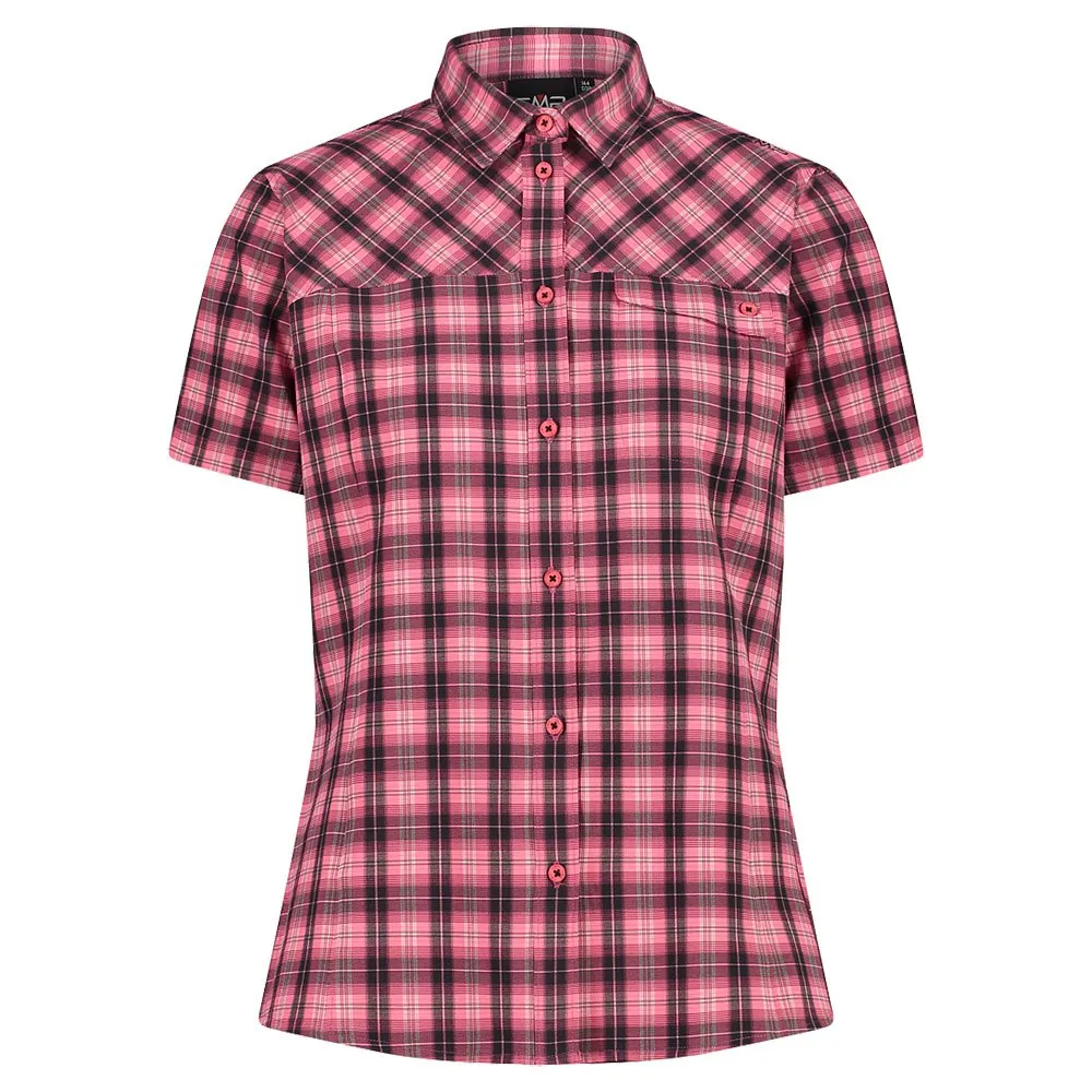 CMP 33s8486 Kurzarmhemd, Pink fluo / plum / antracite