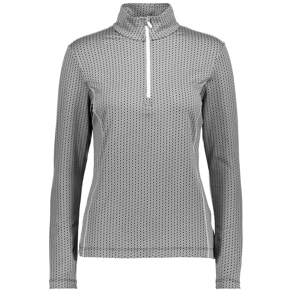 CMP 39l2696 Ultralight Sweat Printed Fleece Mit Halbem Reißverschluss, Black / white