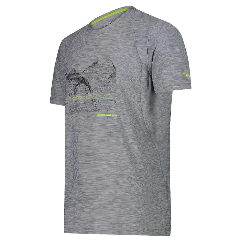 CMP 39t6547 Kurzarm-t-shirt, Grey melange / limegreen CMP 39t6547 Kurzarm-t-shirt, Grey melange / limegreen
