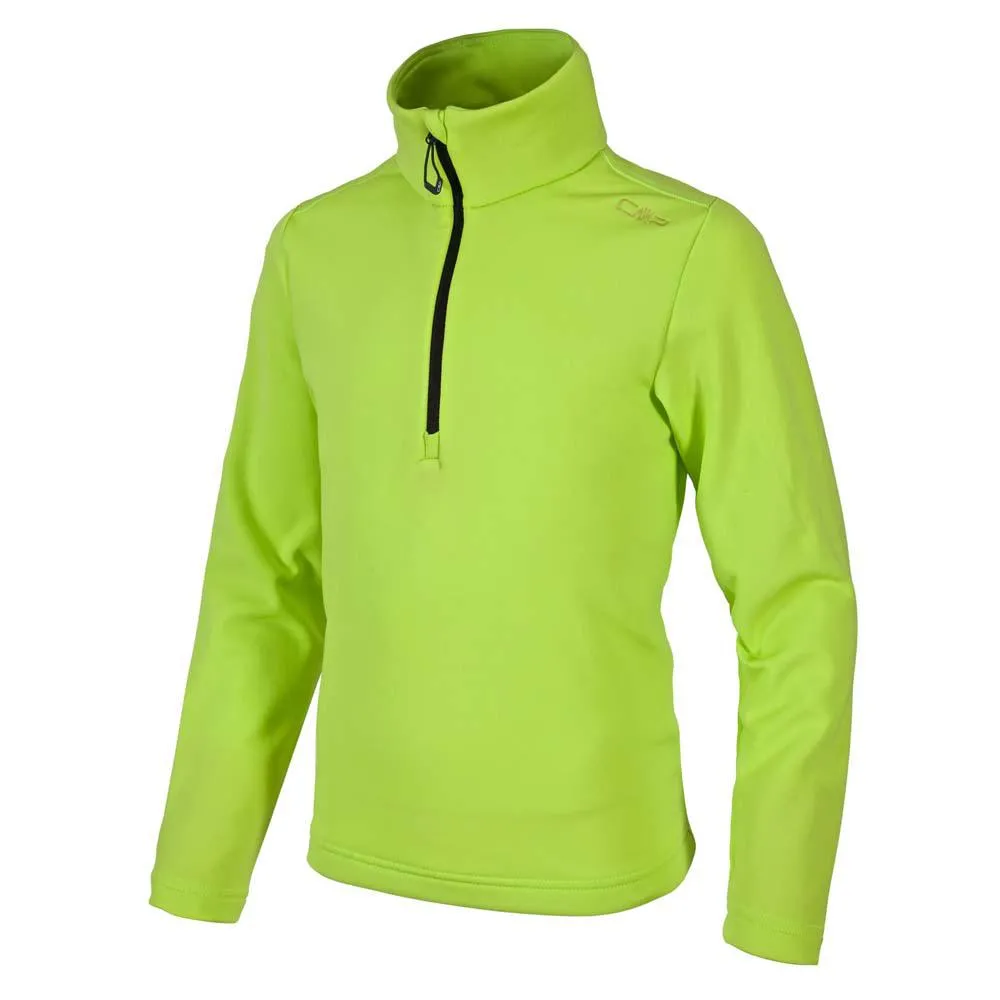 CMP 3e14244 Sweat Fleece Mit Halbem Reißverschluss, Lime green, 4Y