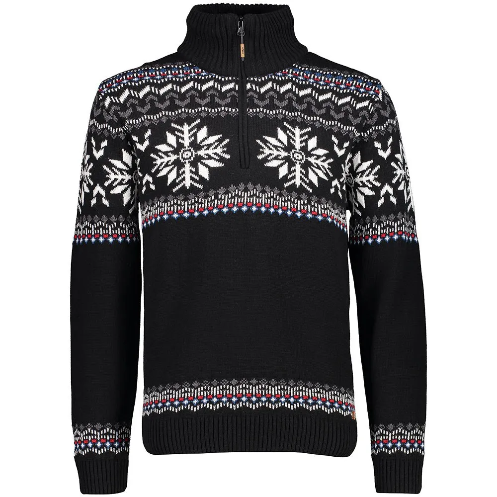CMP 7h87805 Tricot Pullover, Black