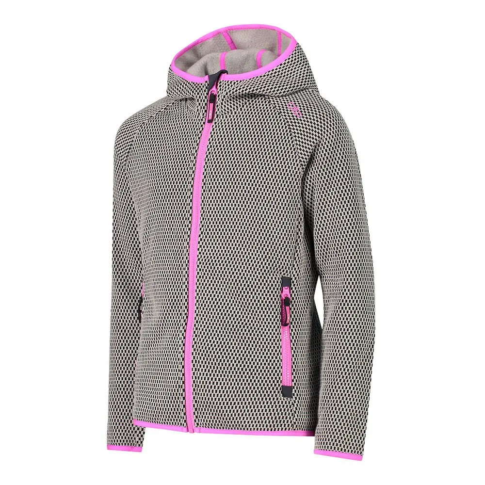 CMP Fix Hood 32h1325 Kapuzenfleece, Bone / black, 3Y CMP Fix Hood 32h1325 Kapuzenfleece, Bone / black, 3Y