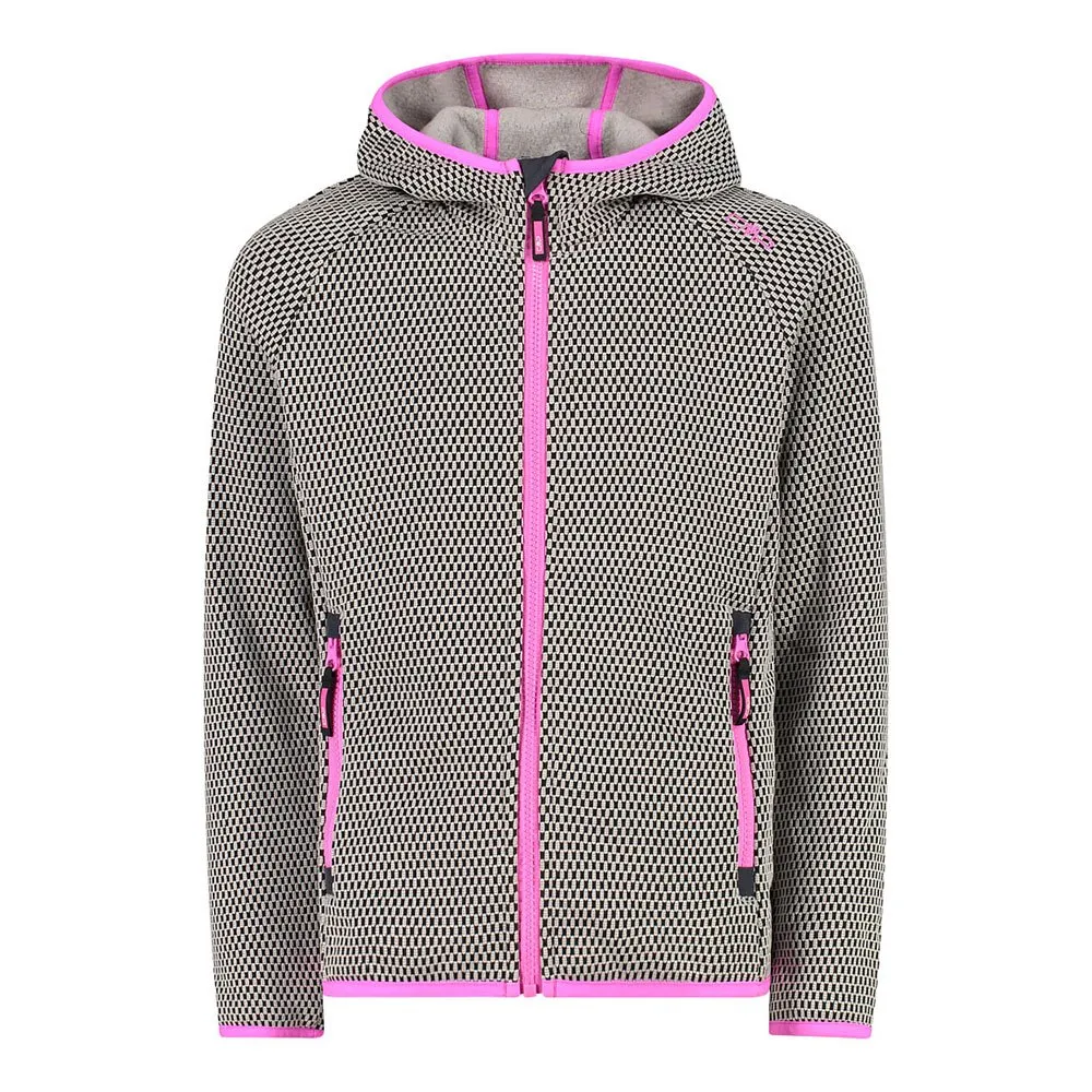 CMP Fix Hood 32h1325 Kapuzenfleece, Bone / black, 3Y CMP Fix Hood 32h1325 Kapuzenfleece, Bone / black, 3Y