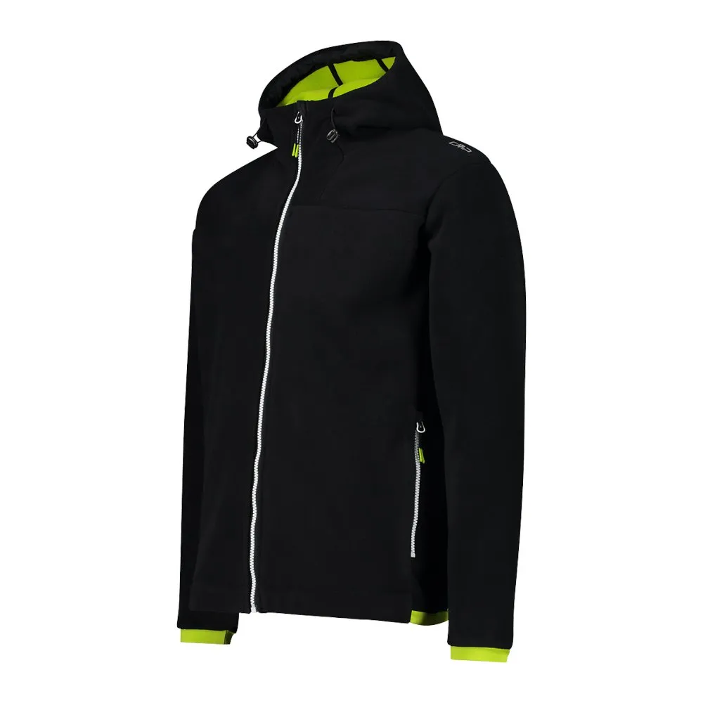 CMP Fix Hood 32m2487 Softshelljacke, Black / acid CMP Fix Hood 32m2487 Softshelljacke, Black / acid