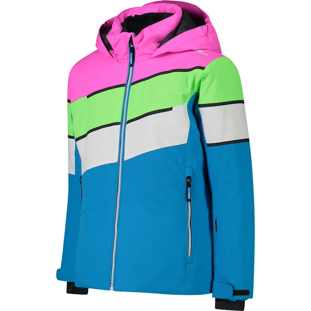 CMP Fix Hood 32w0105 Jacke, Turquoise, 3Y