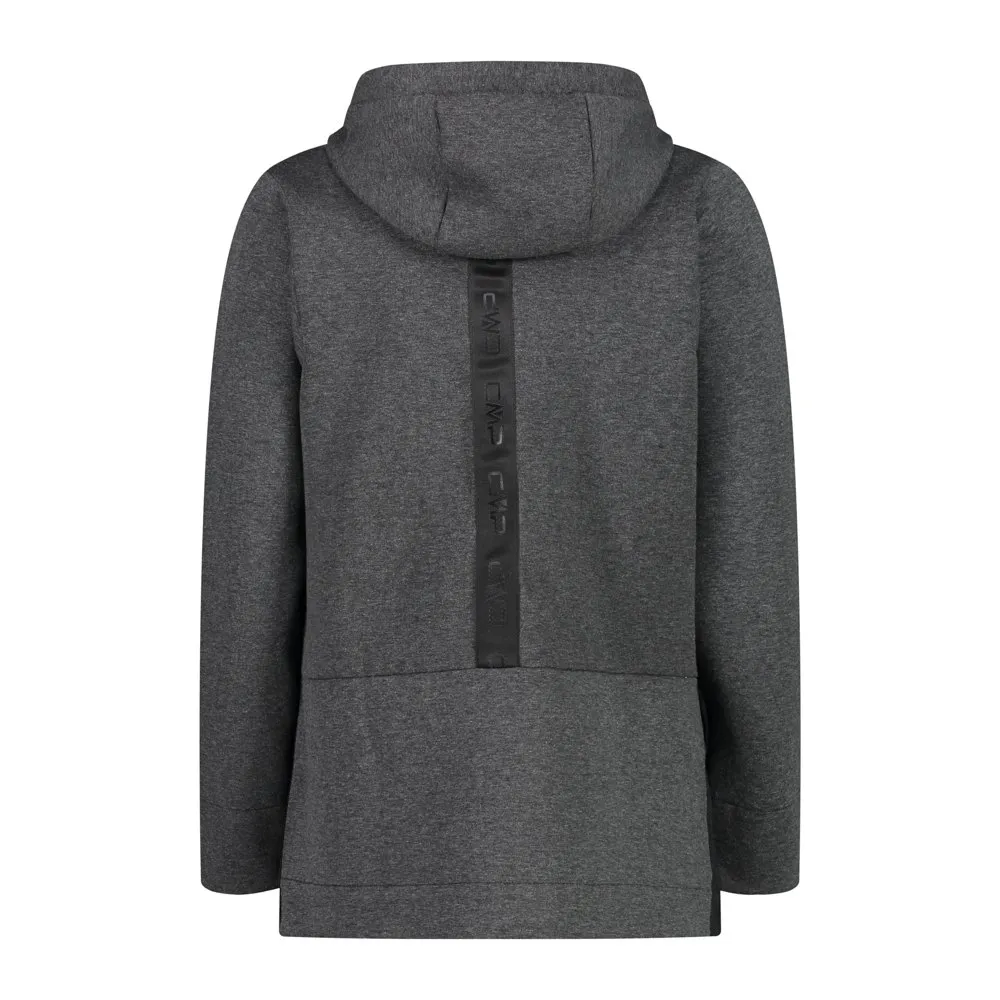CMP Fix Hood Full Zip 31m3766 Sweatshirt, Asphalt melange