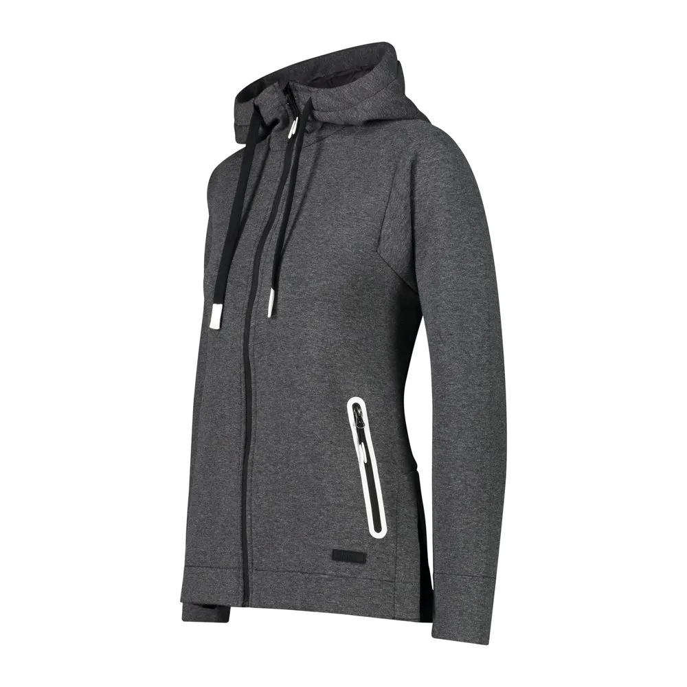 CMP Fix Hood Full Zip 31m3766 Sweatshirt, Asphalt melange