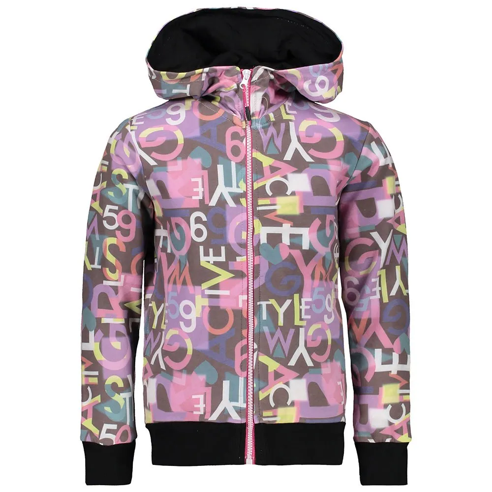 CMP Full Zip 39d4885 Sweatshirt, Black, 4Y