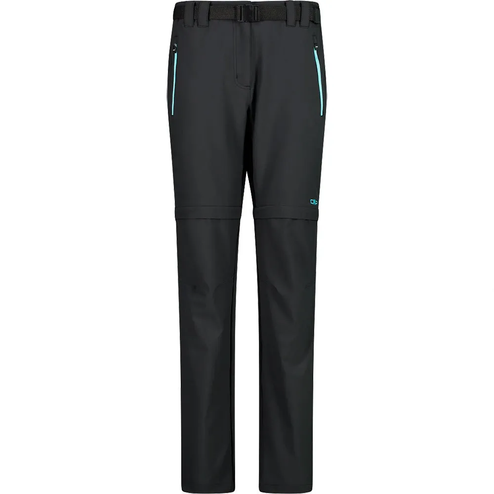 CMP Zip Off 3t51446 Hosen Refurbished, Anthracite / aqua
