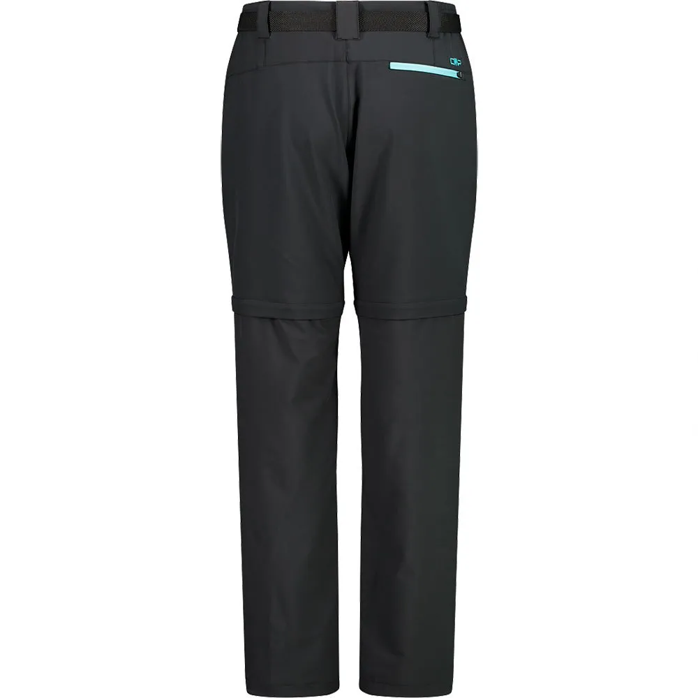 CMP Zip Off 3t51446 Hosen Refurbished, Anthracite / aqua