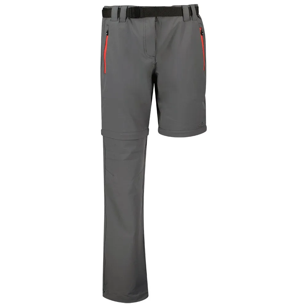 CMP Zip Off Hosen, Gray / campari CMP Zip Off Hosen, Gray / campari
