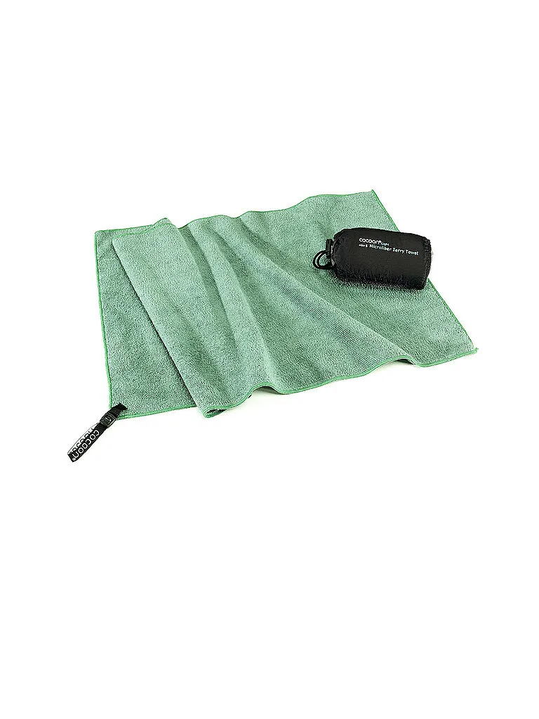 Cocoon Reisehandtuch Terry Towel Light Mikrofaser, Grün, S/60 x 30