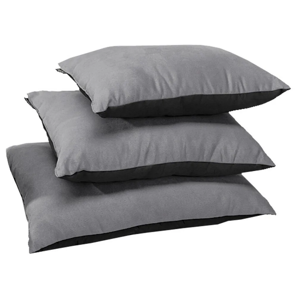 Cocoon Travel Nylon-brushed Microfiber Kissen, Charcoal / smoke grey, 33 x 43cm