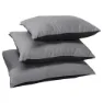 Cocoon Travel Nylon-brushed Microfiber Kissen, Charcoal / smoke grey, 33 x 43cm