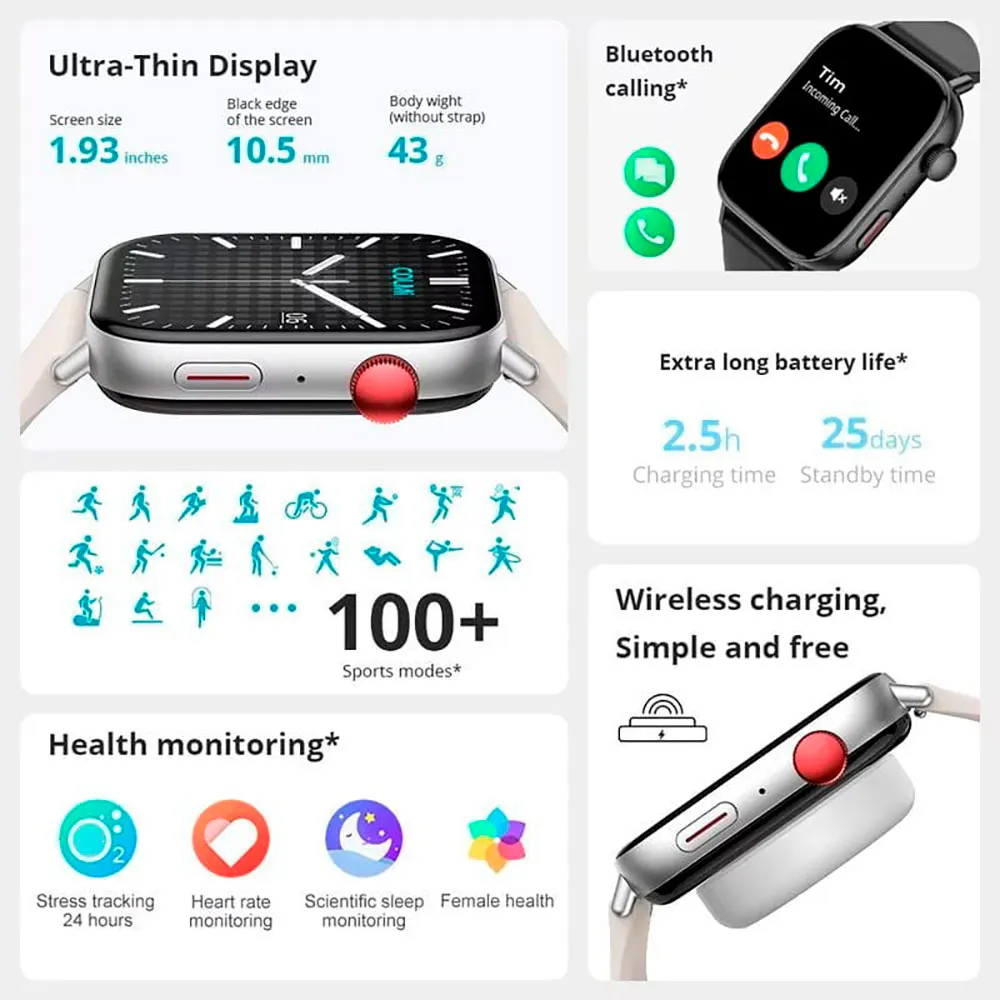 Colmi C8 Max C Series Smartwatch, Black Colmi C8 Max C Series Smartwatch, Black