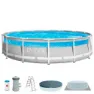 Color Baby Runder Pool Mit Clearview-prismenrahmen Mit Cob-coat Und Tapiz 427x107 Cm, Multicolor, One Size