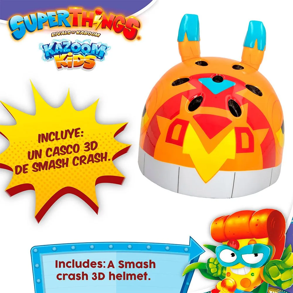 Color Baby Superthings 3d Smash Crash Scooter Hull Juniorhelm, Orange Color Baby Superthings 3d Smash Crash Scooter Hull Juniorhelm, Orange