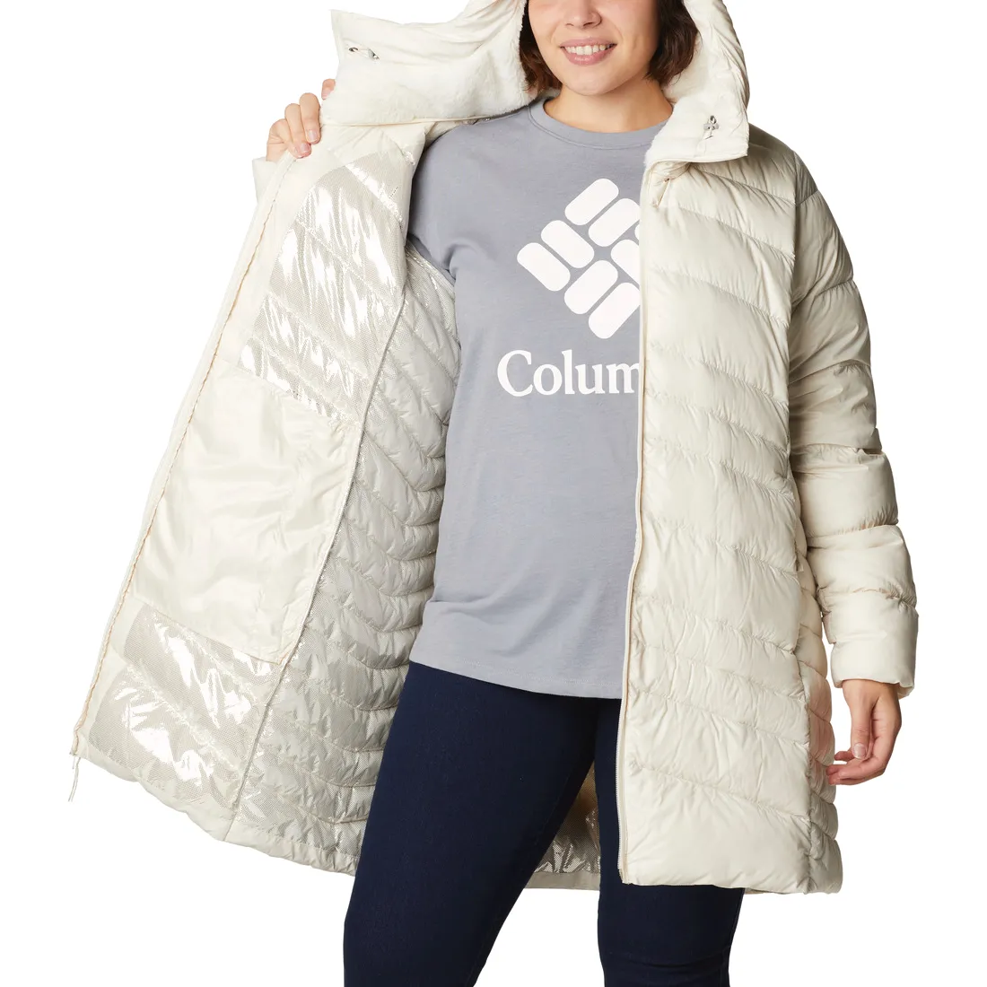Columbia Autumn Park™ Down Mid Jacke, White Columbia Autumn Park™ Down Mid Jacke, White