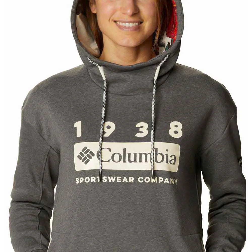 Columbia Lodge Kapuzenpullover, Charcoal heather / botanical print Columbia Lodge Kapuzenpullover, Charcoal heather / botanical print