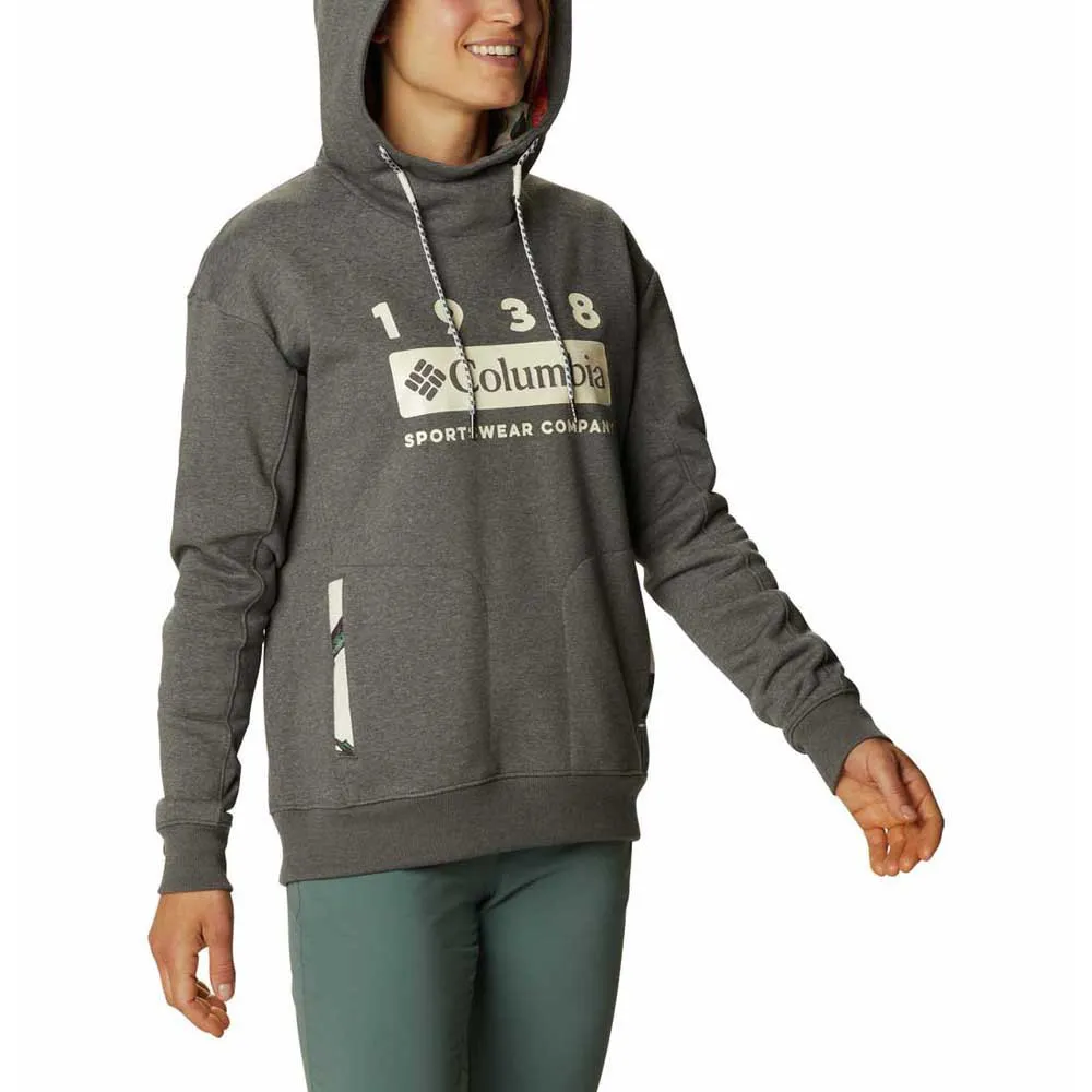 Columbia Lodge Kapuzenpullover, Charcoal heather / botanical print Columbia Lodge Kapuzenpullover, Charcoal heather / botanical print