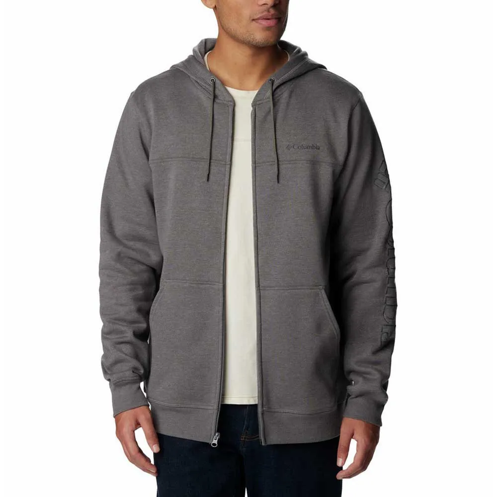 Columbia Logo Reißverschlusspullover Refurbished, City grey heather / branded shadow lo