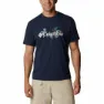 Collegiate navy / tropical graphic
