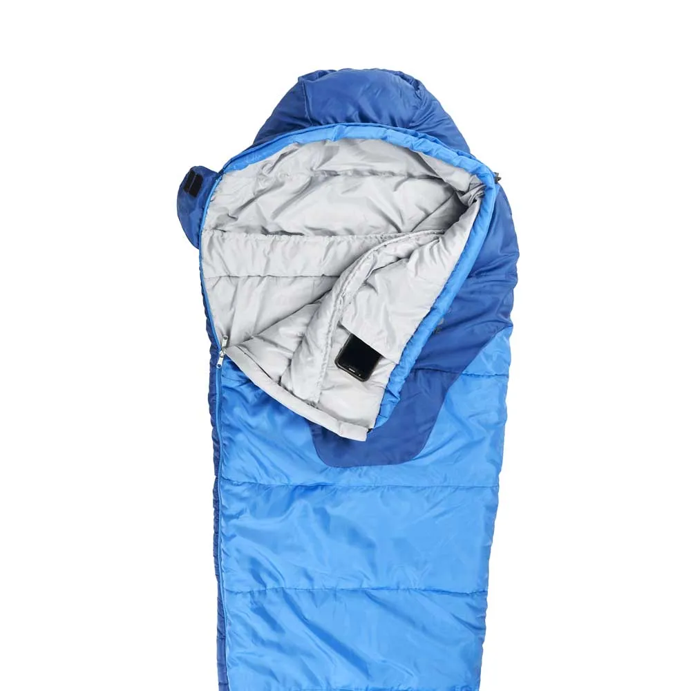 Columbus Aneto Junior Schlafsack, Blue / grey, Right Zipper Columbus Aneto Junior Schlafsack, Blue / grey, Right Zipper
