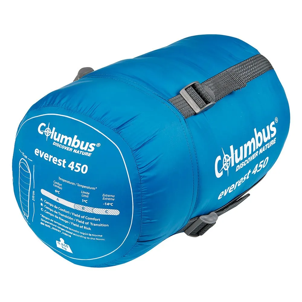 Columbus Everest 450 Light Schlafsack, Blue, Right Zipper Columbus Everest 450 Light Schlafsack, Blue, Right Zipper