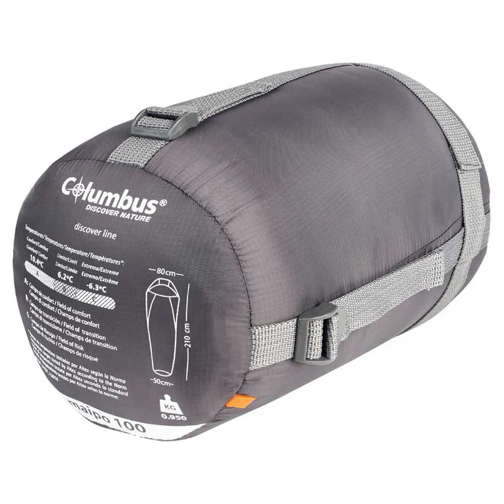 Columbus Maipo 100 Schlafsack, Grey, Right Zipper Columbus Maipo 100 Schlafsack, Grey, Right Zipper