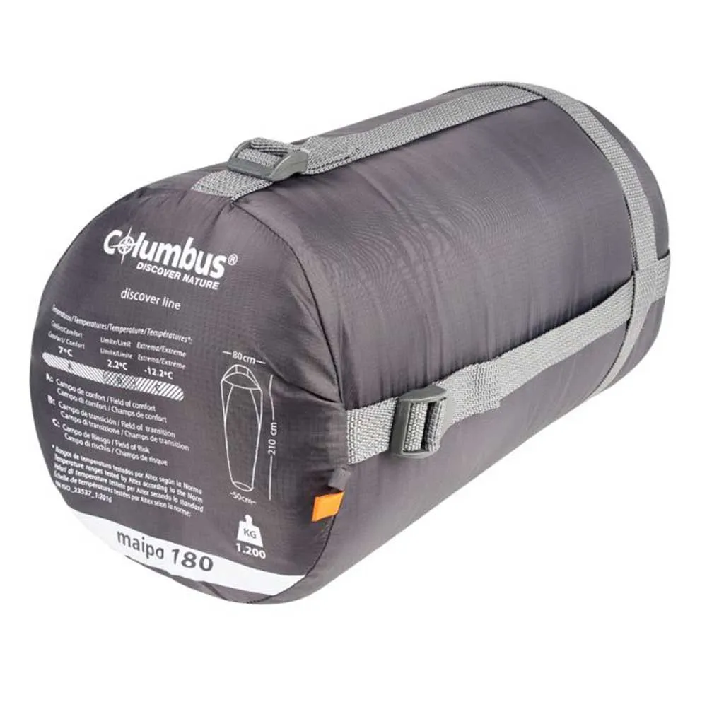 Columbus Maipo 180 Schlafsack, Grey, Right Zipper Columbus Maipo 180 Schlafsack, Grey, Right Zipper