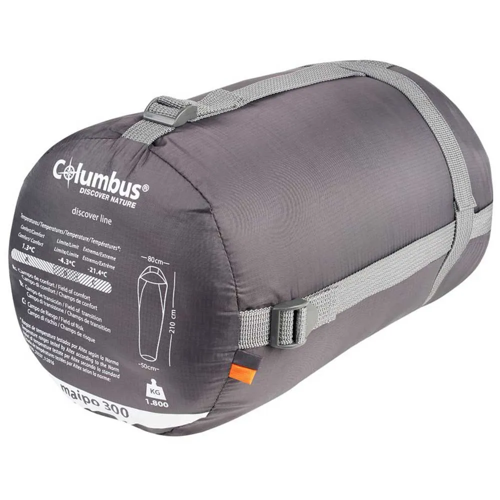 Columbus Maipo 300 Schlafsack, Grey, Right Zipper Columbus Maipo 300 Schlafsack, Grey, Right Zipper