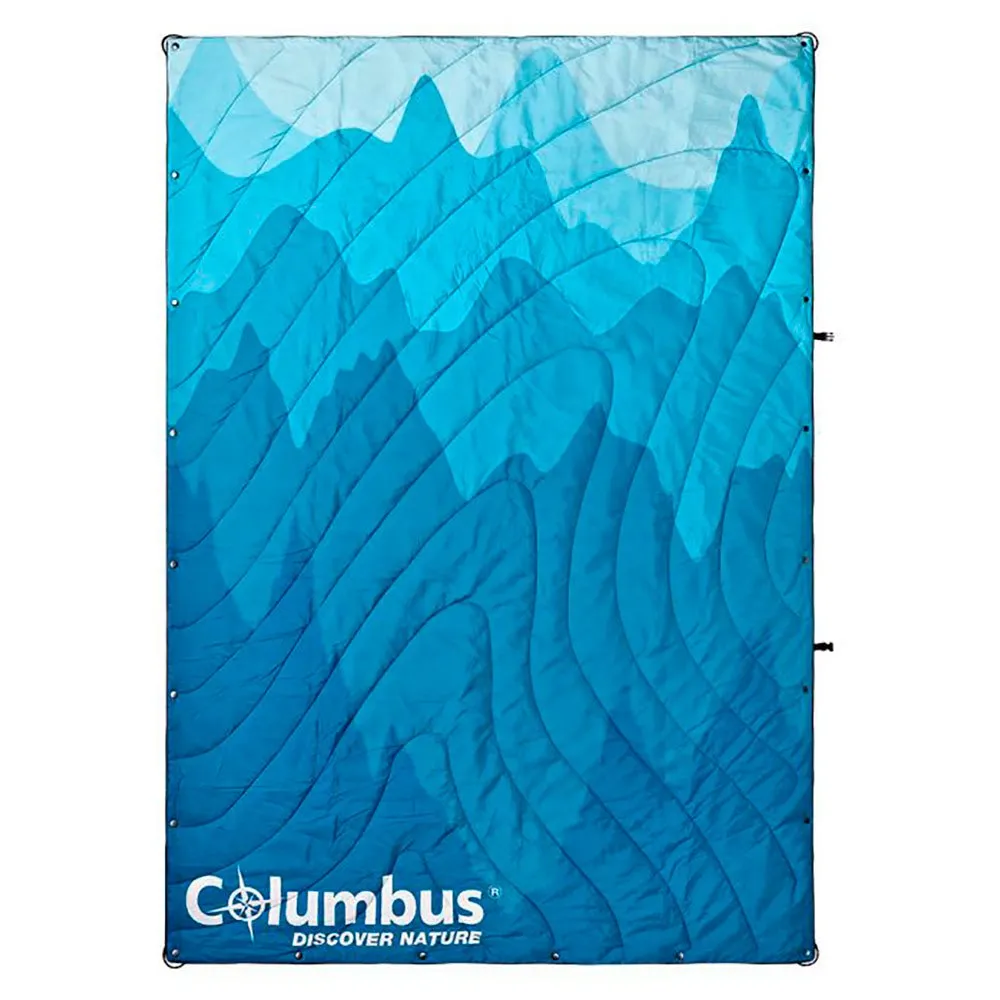 Columbus Waves Decke, Blue Columbus Waves Decke, Blue